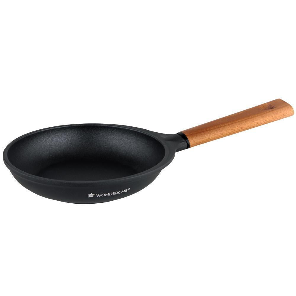 Caesar Non-Stick Fry Pan 26cm | Ideal for Saute / Frying | German Beechwood  Handle | Gas & Induction Friendly | PFOA Free | 5 Year Warranty | Black